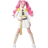 JGJOAIJ Girls Demon Hunter Halloween Costume Cosplay Party Carnival Outfit Rumi Mira Zoey Role Play Uniform Full Set for Kids (White2, 10-11 Years)