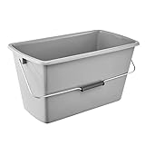 keeeper Bent Cleaning Bucket, 13 Litre, Rectangular, Polypropylene, 42 x 22 x 22.5 cm, Nordic Grey
