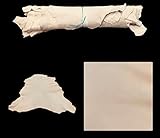 Vegetable Tanned Leather Goat Hide Semi-Firm Feel Full Grain Genuine Leather Suitable for Leathercrafts Bookbinding Garments (Natural)