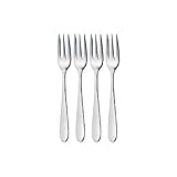MasterClass Stainless Steel Pastry / Cake Forks, 15 cm (Set of 4), Silver