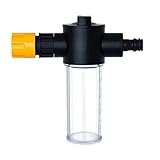Boat Engine Flush Mixer Liquid Flow Valve for Salt Remover, Ideal to Flush Outboard and Inboard Engines Connects with Garden Hose, Spray Nozzle, Engine Flusher (Yellow)