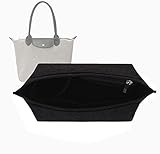 Lckaey Purse Organizer Insert for Longchamp Le Pliage Large Tote - Felt Organizer 1028black-L