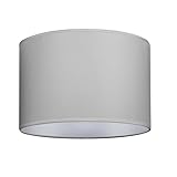 GIGGI Fabric Lamp Shades, 8" Grey Lampshades for Ceiling Lights, Table Lamps & Floor Lamps, Easy Fit Pendant Light Shade Ceiling for Living Room, Bedroom, Kitchen, Hallway, Office & Home Décor