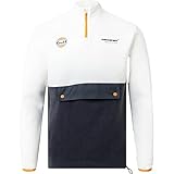 McLaren F1, Gulf collaboration, quarter zip fleece, snow white and phantom grey, front pocket, adult sizes, official merchandise (medium)