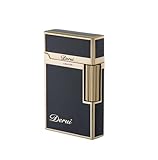 (Sold without Gas) Portable Lighter Butane Gas Refillable Soft Flame Lighter Gift (Gold)