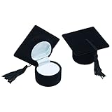 Stacking Jewellery Box 2023 Graduation Cap Jewelry Box Birthday Party Graduation Doctor Hat Graduation Ring Box Graduation Celebration Gift Jewelry Storage Box Ring Organizing Box (Black, One Size)