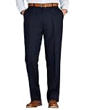 Chums Men's Stretch Waist Formal Smart Work Trousers Elasticated Waist Navy
