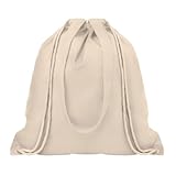 MidOcean Moira Canvas Drawstring Bag (One Size) (Beige)