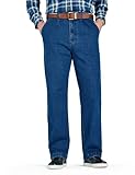 Chums Men's HIGH-Rise Denim Elasticated Stretch Cotton Jean Blue 38W / 27L
