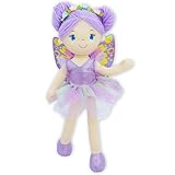 Lullaberry 40cm Enchanted Fairy Doll Yaritza - Plush Stuffed Soft Doll Girl Gift - Purple Outfit and Wings