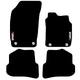 Carsio Carpet Car Mats For Audi A1 2010 to 2018 with Sport Logo Tailored Fit Floor Mat Complete Accessory Custom Fitted - All Weather, Anti-Slip Backing & Black Trim