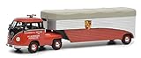 Schuco 450905900 VW T1b Continental Motors, Resin, Model Car, 1:18, Red/Silver