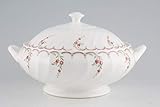 Wedgwood English Bone China Pink Garland Covered Vegetable Dish Made in England