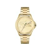 Lacoste Analogue Quartz Watch for Men LE Croc Collection with Gold Colored Stainless Steel Bracelet - 2011133