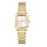 Avaner Women's Bracelet Square Watches: Gold Silver Stainless Steel Strap Analog Quartz Elegant Wrist Watches