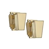 Infinity Decor Modern Style Art Deco Mortice Door Knobs in Polished Brass Finish - Pull Handle Set for External and Internal Doors