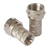 electrosmart Pack of 5 Screw on F Plug Connectors for Satellite TV Twin Cable - Internal Diameter of Plugs is 4mm to fit CT63 / CT64 / WF65 / Coaxial Cables (Pack of 5)