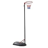 Bee-Ball Netball Post - Portable and Adjustable Stand and Net Set Suitable for Training Adults and Children - Full Size Regulation Hoop Height and Size