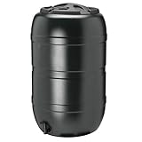 Ward GN325 Water Butt, 210L Capacity, Black, with Tap and Lockable Lid
