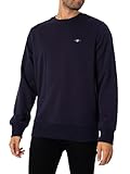 GANT Mens Shield Crew Neck Sweater Navy XL