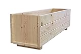 RUDDINGS WOOD Wooden Garden Planter Trough Pot Basket Raised Patio Outdoor Timber Long Flower Plant Rectangular Large Planter Boxes Unstained