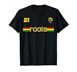Reggae Rastafari Ethiopia Jamaica Football Soccer style T-Shirt
