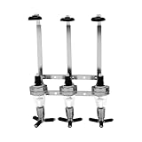 GREENSAPPIRE 3 Bottle Wall Mounted Bar Optics Dispenser – Aluminum Alloy Bar Butler Spirit Drink Dispenser Stand, 6 x 30ml Optic Spirit Measure, Space-Saving Barware Set for Home Pub Kitchen Party
