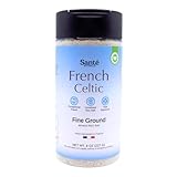 Sante Naturelle French Fine Ground Sea Salt Shaker - 8 oz. Salt From the Celtic Sea, Unrefined French Sea Salt Organic, Rich in 82+ Minerals Celtic Salt, 100% Natural & Hand Harvested