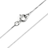 jewellerybox 9ct White Gold Diamond Cut Curb Chain 18"