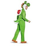 DISGUISE DIS85170C Super Mario Yoshi Costume Deluxe Nintendo, Mens, Cartoon, Green, X-Large