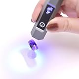 KADS Mini UV Lamps for Gel Nails: Protect Skin Gel LED Nail Lamp Rechargeable USB UV Light Flash Cure Nail Dryer Curing Gel Polishes Nail Glue Stickers Glitter Nail Art (“1” Shape-Grey)