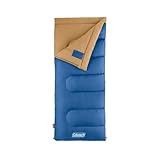 Coleman Brazos 20°F/30°F Adult Sleeping Bag, Cool-Weather Sleeping Bag with No-Snag Zipper & Stuff Sack, Machine Washable