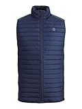Jack & Jones Men's Jjemulti Body Warmer Collar Noos Vest, Navy Blazer, XL UK