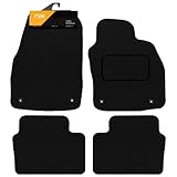 FSW - Tailored Mats - Fits Vauxhall Astra H 2004-2009 - Black Carpet - Anti Slip Mat - Non Slip Car Floor Mat, Fitted With 4 Clips & Granulated Backing - 4 Pc Floor Mat Only