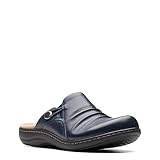 Clarks Women's Laurieann Bay Clog, Navy Leather, 3 UK