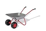 rolly toys 271849Rolly Toys Wheelbarrow with Double Wheel,Comfortable Handles,Holds up to 25 kg,Children Toy from 2 ½ Years,Metal,Silver