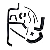 Compatible with E28 M5 E24 M6 M635CSi S38 Engine Cooling System Compatible with Part Number 11531310625 11531284598 11531306850 64211374635 11531306829 Aftermarket Replacement(Black)