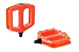 Lightweight X-Rated BMX Kids Bike Flat Platform 1/2" Axle DX Studded Pedals Orange