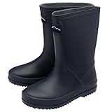 NorthSole Kids Plain PVC Wellies Boys & Girls Wellington Boots - Navy - UK 1