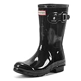 Hunter Original Short Gloss, Women's Wellington Boots, Black (Black), 5 UK (38 EU)