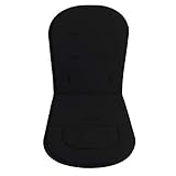 Baby Stroller Cushion Liner Mat Pushchair Pad Car Seat Mat Universal Cover Protector Breathable Soft (Black)