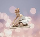 Cosmos Gifts 20865 Ballerina in White Ceramic Figurine, 3-7/8-Inch