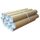Schott Packaging 5x A1 Postal Tubes with End Caps (630x76mm | 25x3inch) - Cardboard Tube Mailers for Packing, Storing & Shipping Posters, Charts, Blueprints, Maps, Artwork & Other Rolled Documents