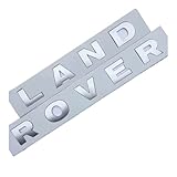 GLBPVPMTMB 3D ABS Logo For Land Rover Letters Sticker Car Front Hood Bonnet Emblem For Land Rover Defender Discovery Sport Evoque Accessories Car Sticker(Matte Silver)