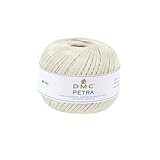 DMC Petra Yarn, 100% Cotton, Cream (Ecru), Size 5