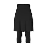 SANGTREE Skirted Leggings for Women Yoga Legging with Athletic Skirts Skapri with Pockets, Leggings Black Skirted, US 3XL, 1# Leggings With Black Skirt, 3XL