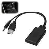 Bluetooth AUX Adapter, Wireless 3.5mm Bluetooth Receiver AUX Audio Bluetooth Cable 5.0 Music Receiver HIFI Stereo Audio Adapter Universal for Car BMW E90 E91 E92 E93 and Other Car Models