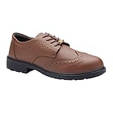 Blackrock ESD Brogue Smart Safety Shoes, Composite, Brown, Metal-Free Toe Cap Shoes, Smart, Leather, Brogue, Office Safety Footwear, UK Size 9 / EU 43