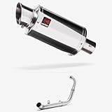 Lextek Stainless Steel YP4 Stubby Exhaust System 200mm compatible with Yamaha YZF-R125 / MT-125 (14-18)