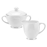 Portmeirion Home & Gifts Royal Worcester Serendipity Platinum Sugar and Cream Set